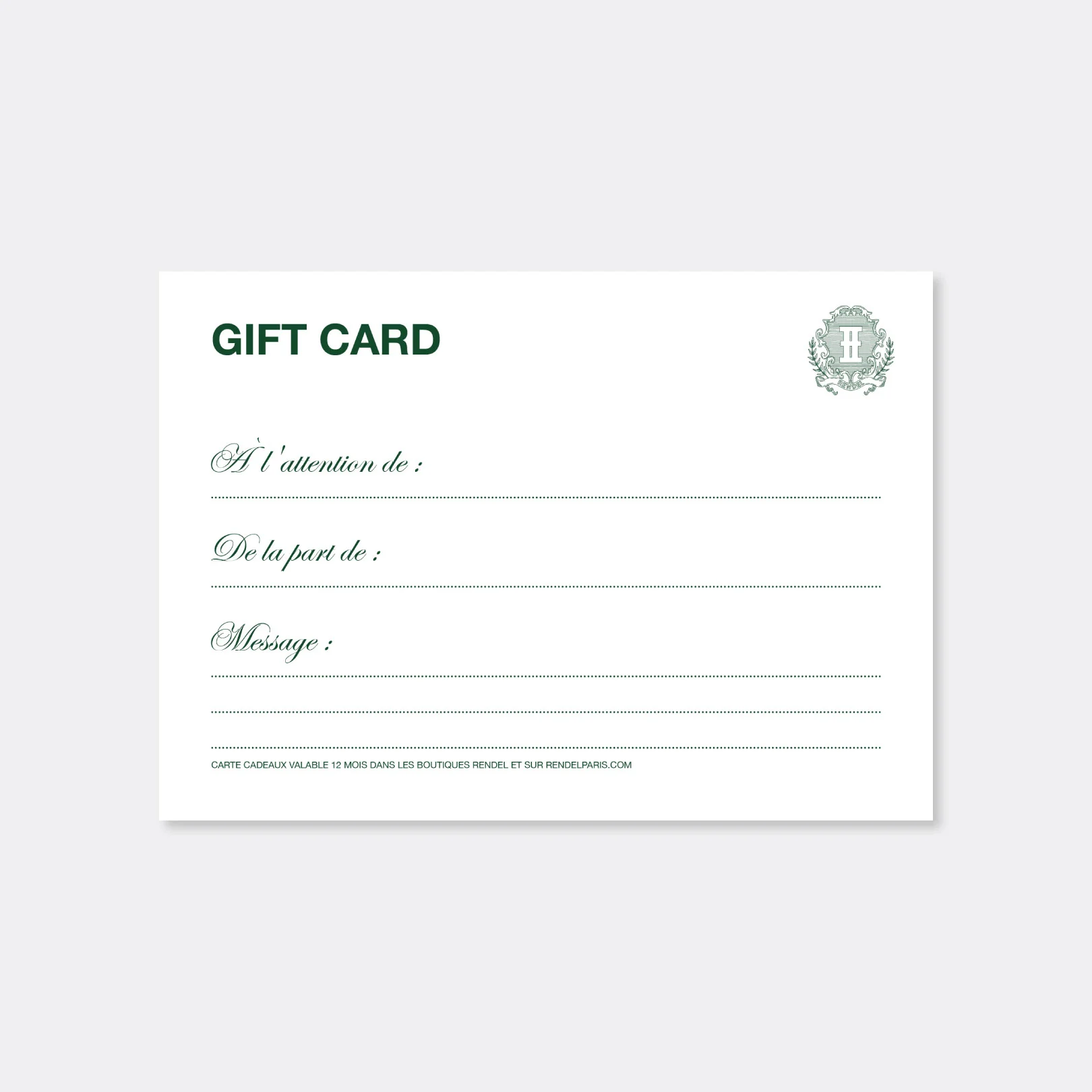 Carte cadeau Rendel - Image 3